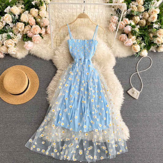 Eggshell Baby Blue Milkmaid Cottagecore, Lolita Dress 💙💙